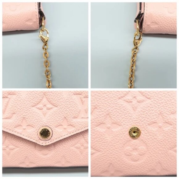 100% Authentic Louis Vuitton Pochette Felicie Pink W/P Monogram Shoulder Bag - Picture 7 of 12